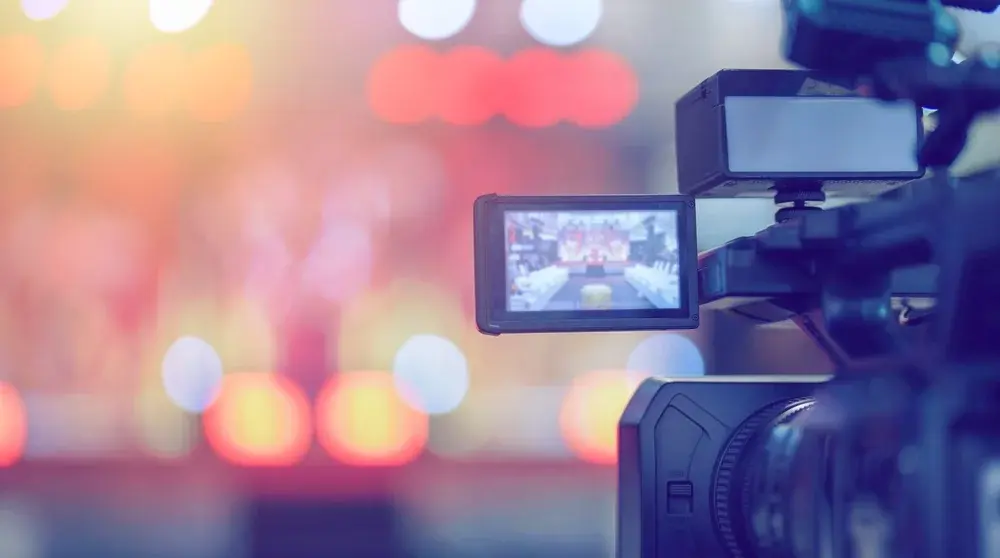 video camera with stream at a concert